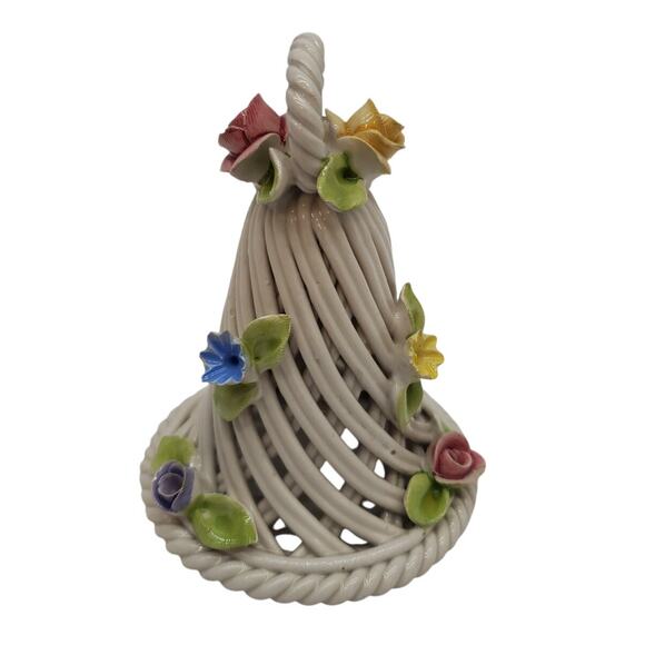 Flower Ceramic Bell 5" - Picture 1 of 5